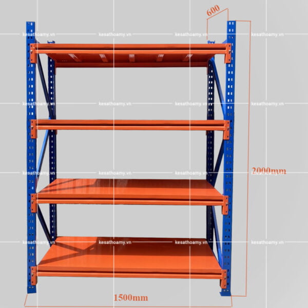 kích thước của kệ trung tải hòa mỹ