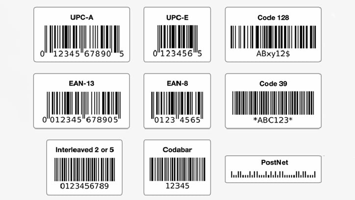 Các loại barcode được sử dụng phổ biến nhất hiện nay